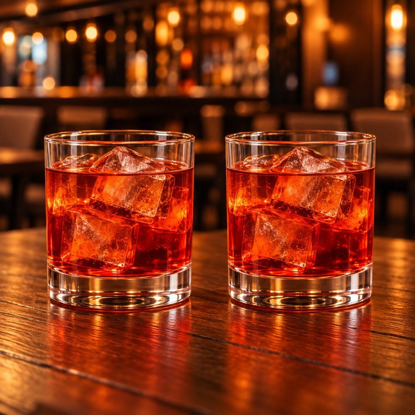 Negroni — dos vasos iguales, 2 por 1